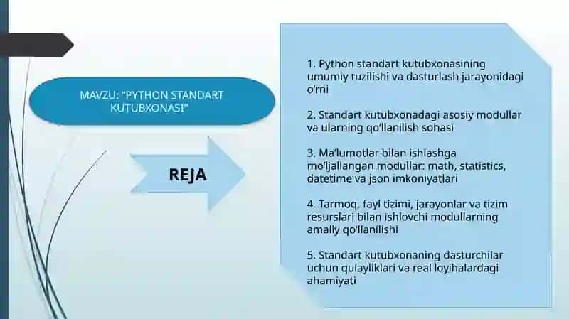 PYTHON STANDART KUTUBXONASI 2
