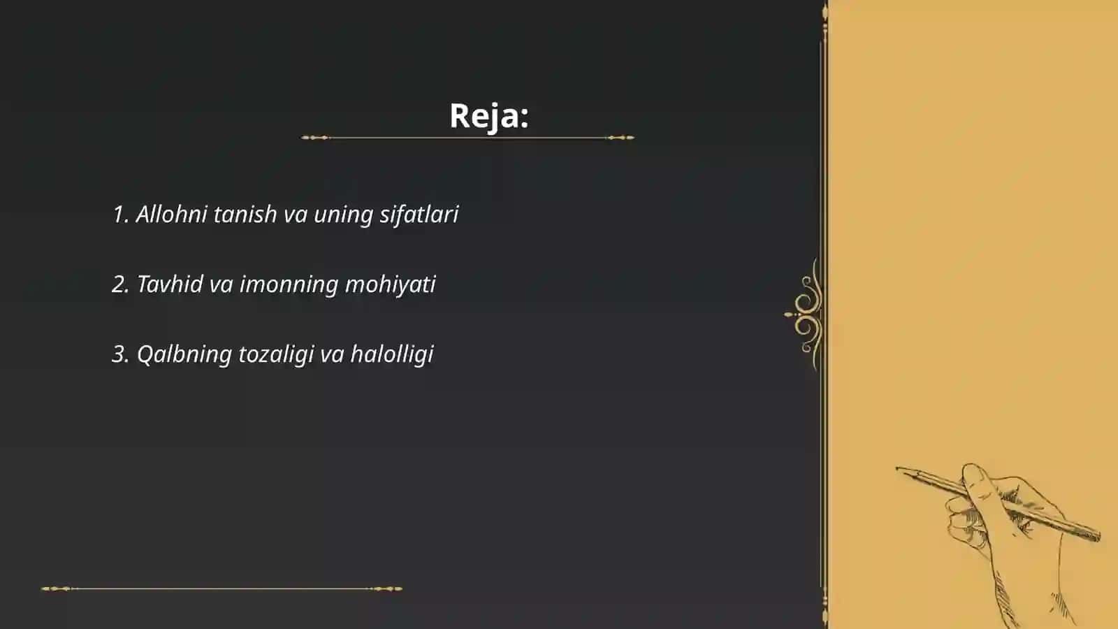 Allohni tanish va uning sifatlari 2
