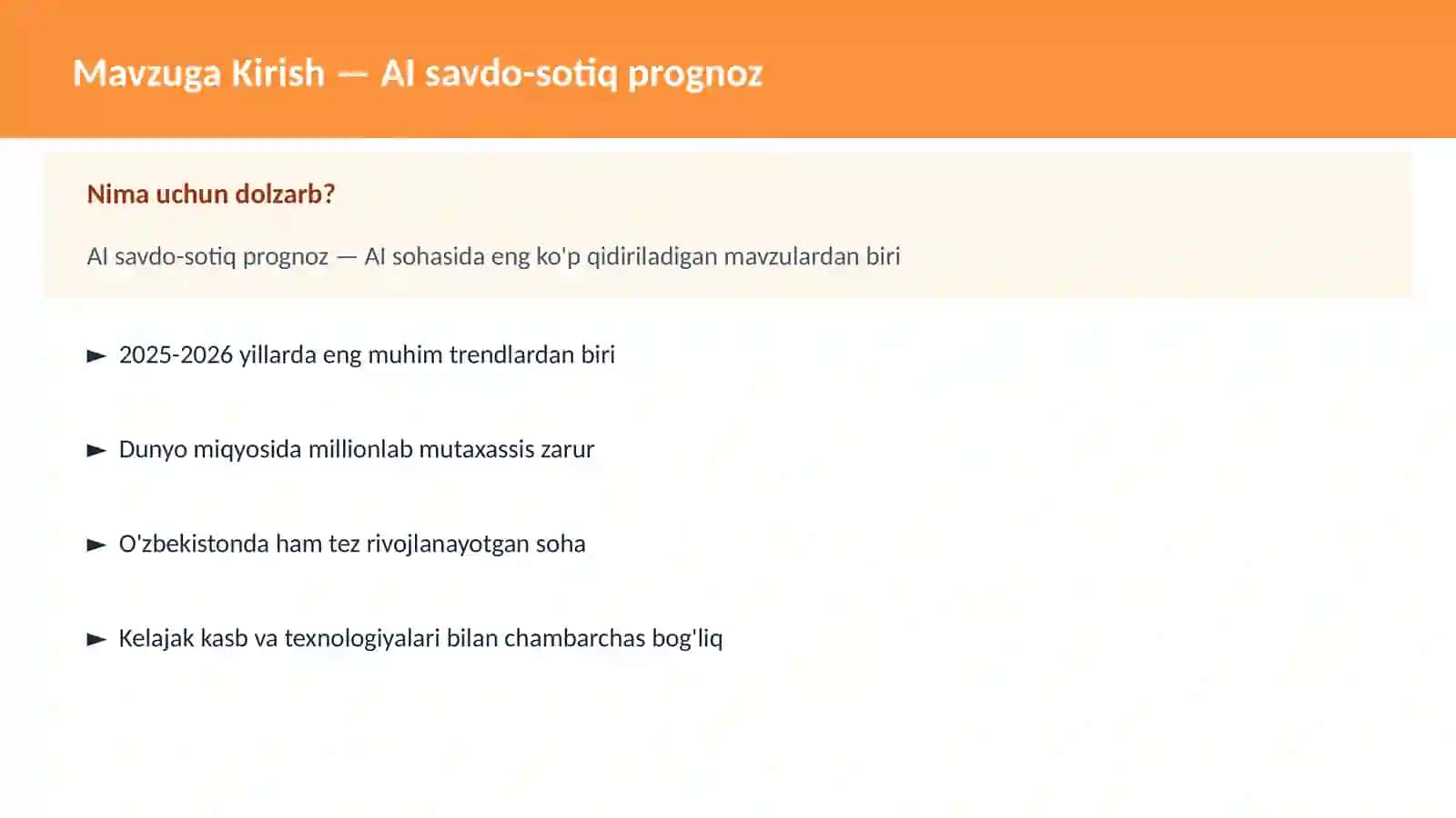 AI savdo-sotiq prognoz 2