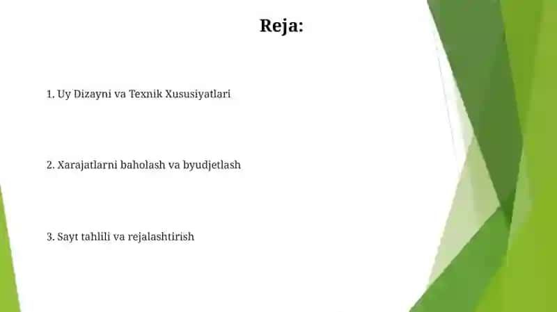 Turar-joy binolarning rejalari 2