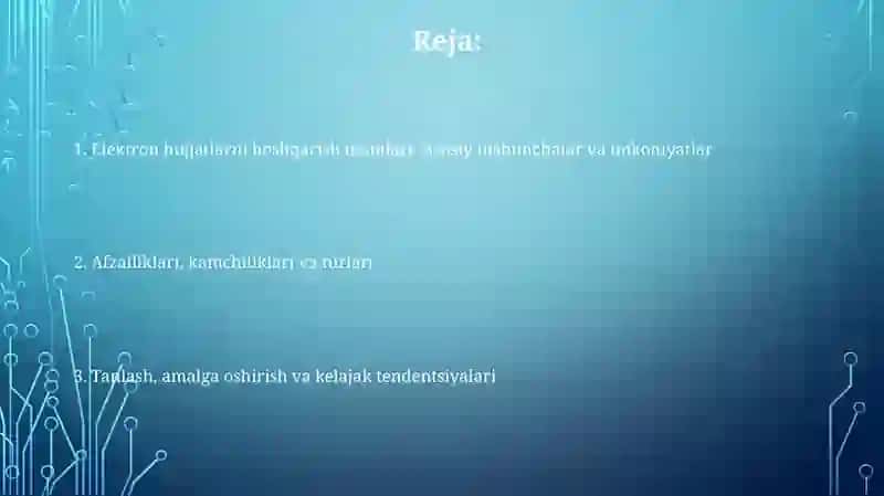 Elektron hujjat aylanish tizimlari 2