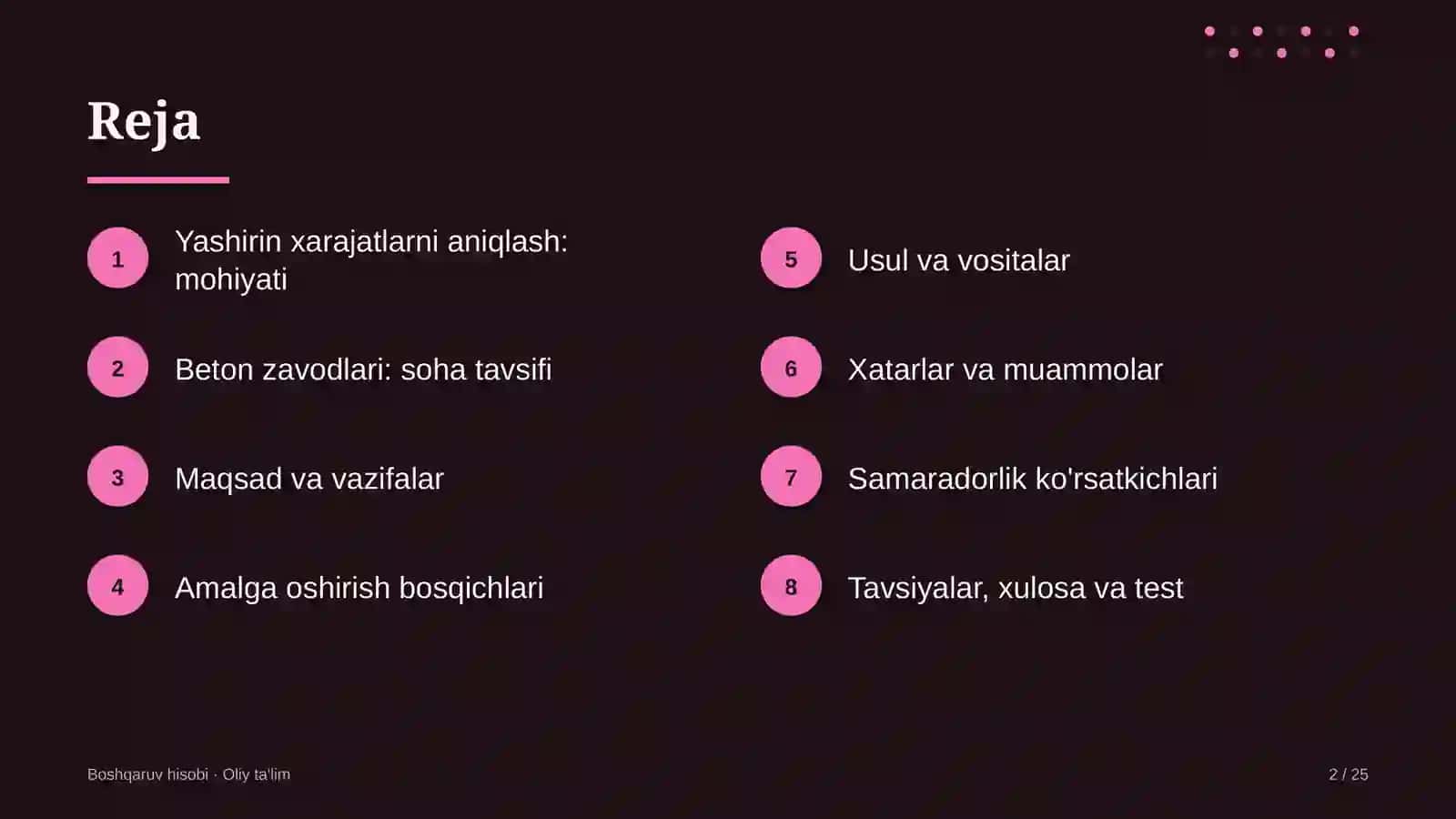 Yashirin xarajatlarni aniqlash: mohiyati 2
