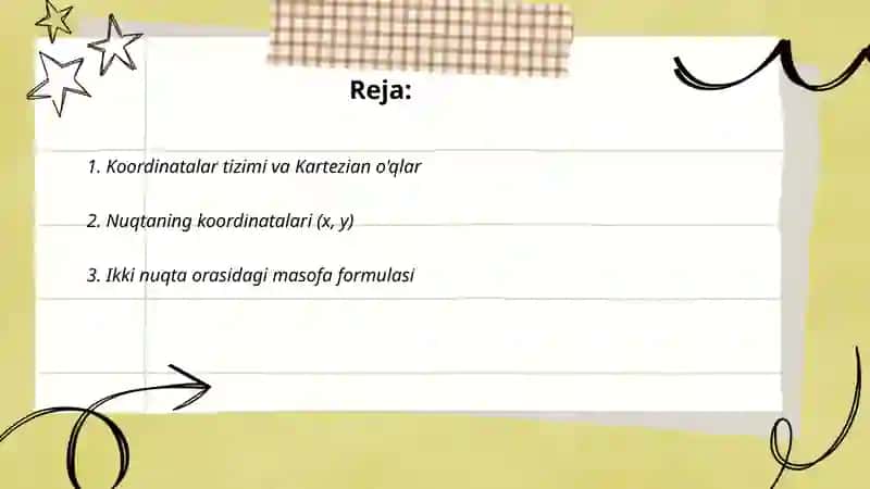 Koordinatalar usuli 2