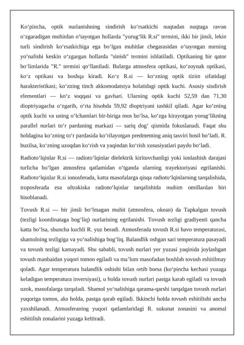 Refraksiya Buzilishlari 2