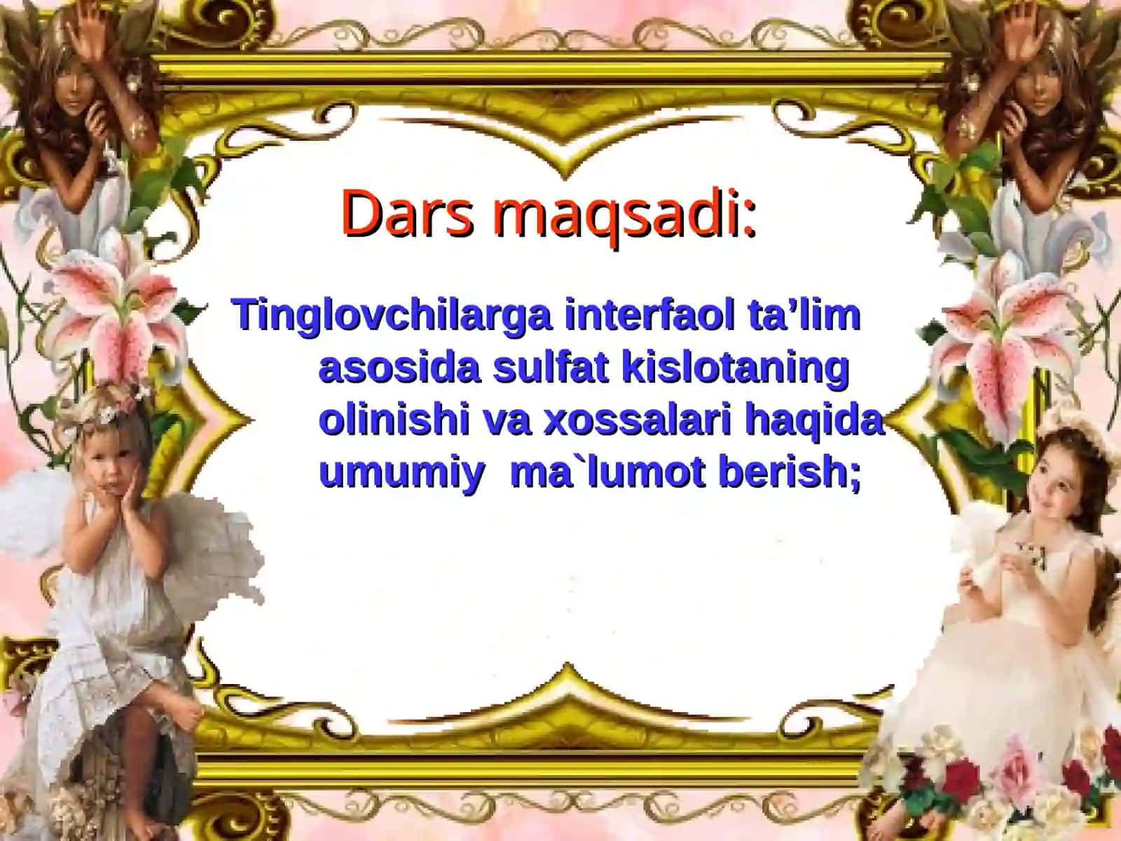 Sulfat kislotaning olinishi va xossalari 2