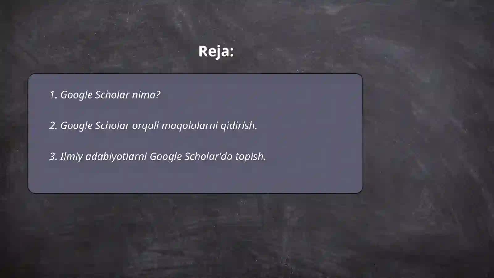 Google Scholar xizmati 2