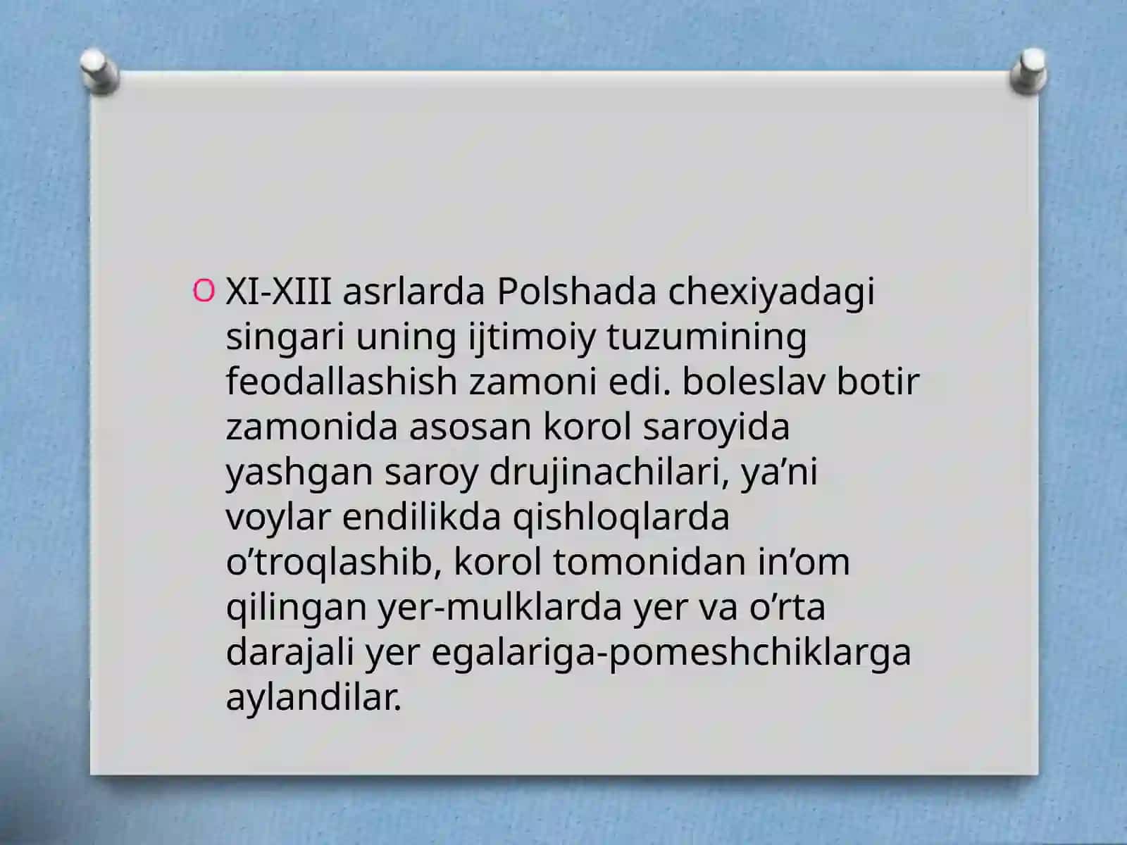 XI-XV asrlarda Polsha davlati 2