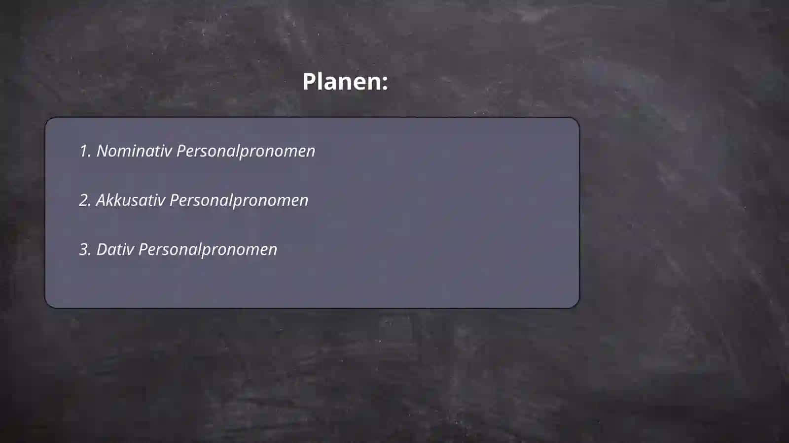 Personalpronomen 2