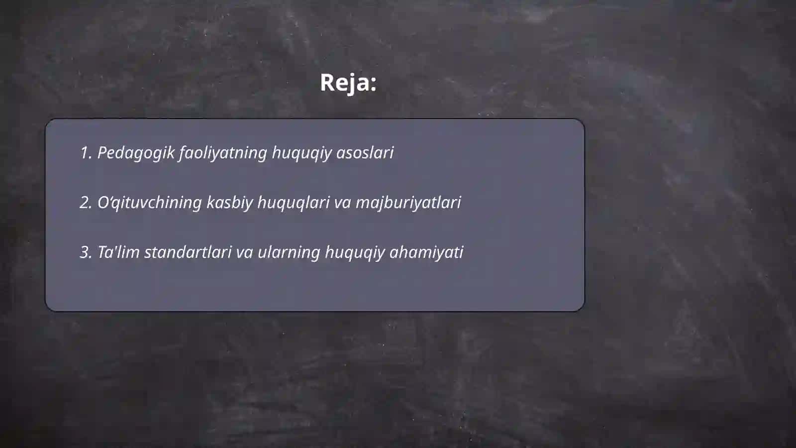 Pedagogik faoliyatning kasbiy huquqiy asoslari 2