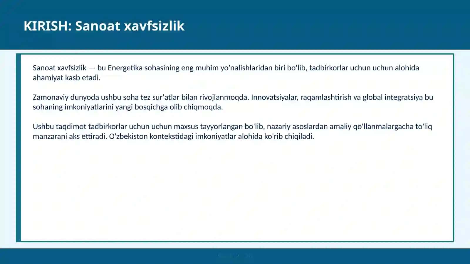 Sanoat xavfsizlik 2