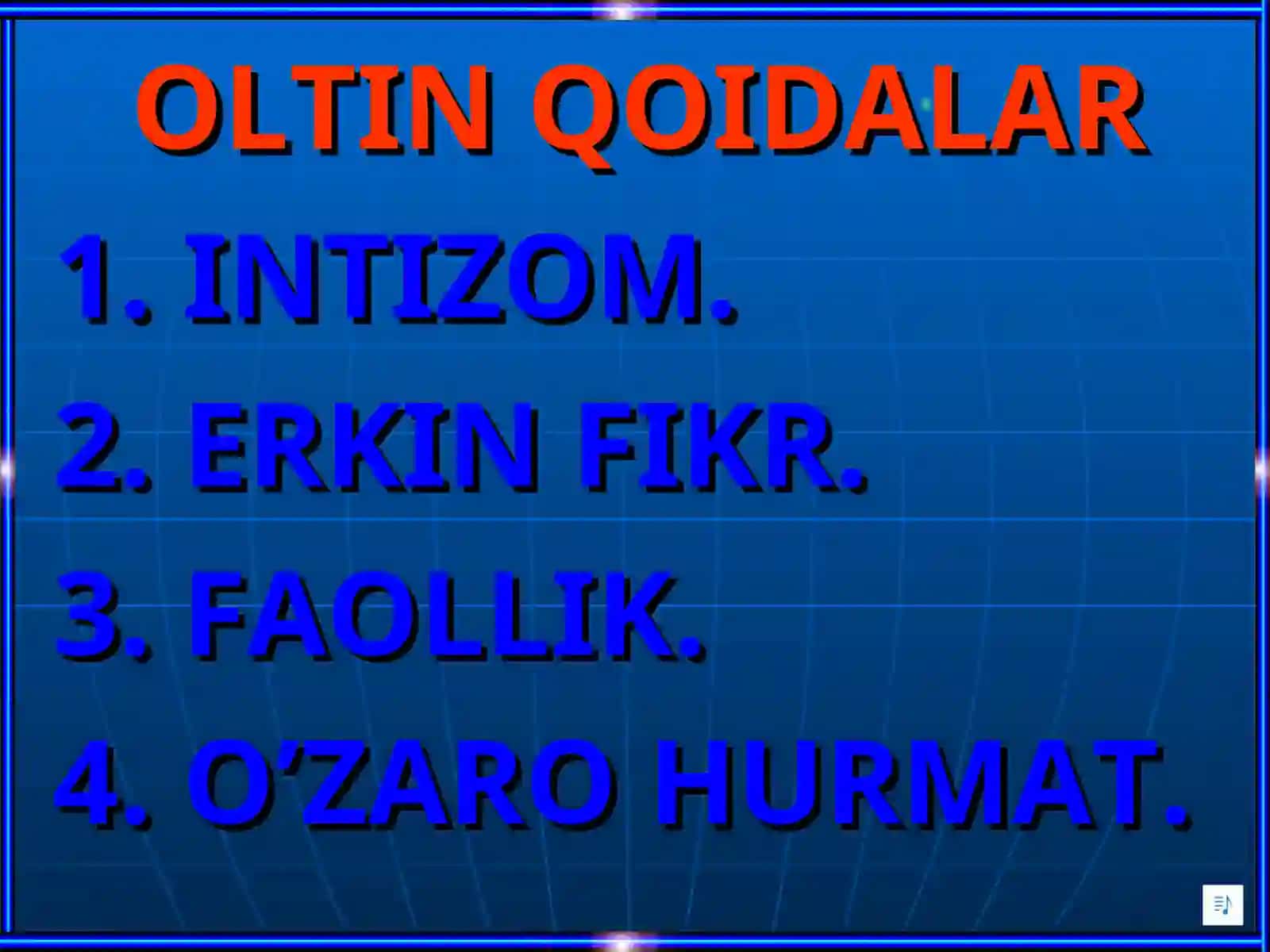 OLTIN QOIDALAR 2