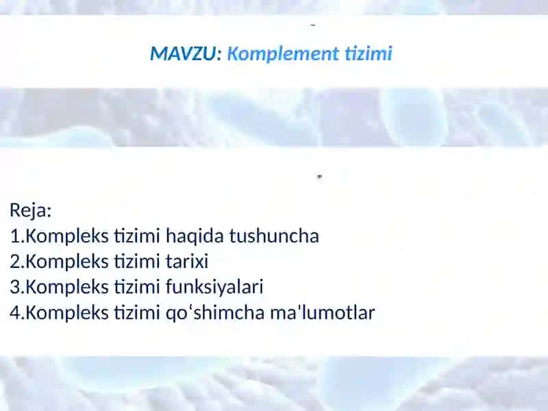 Komplement tizimi 2