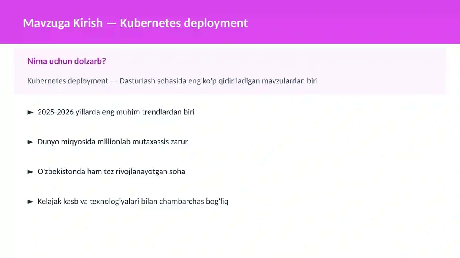 Kubernetes deployment 2