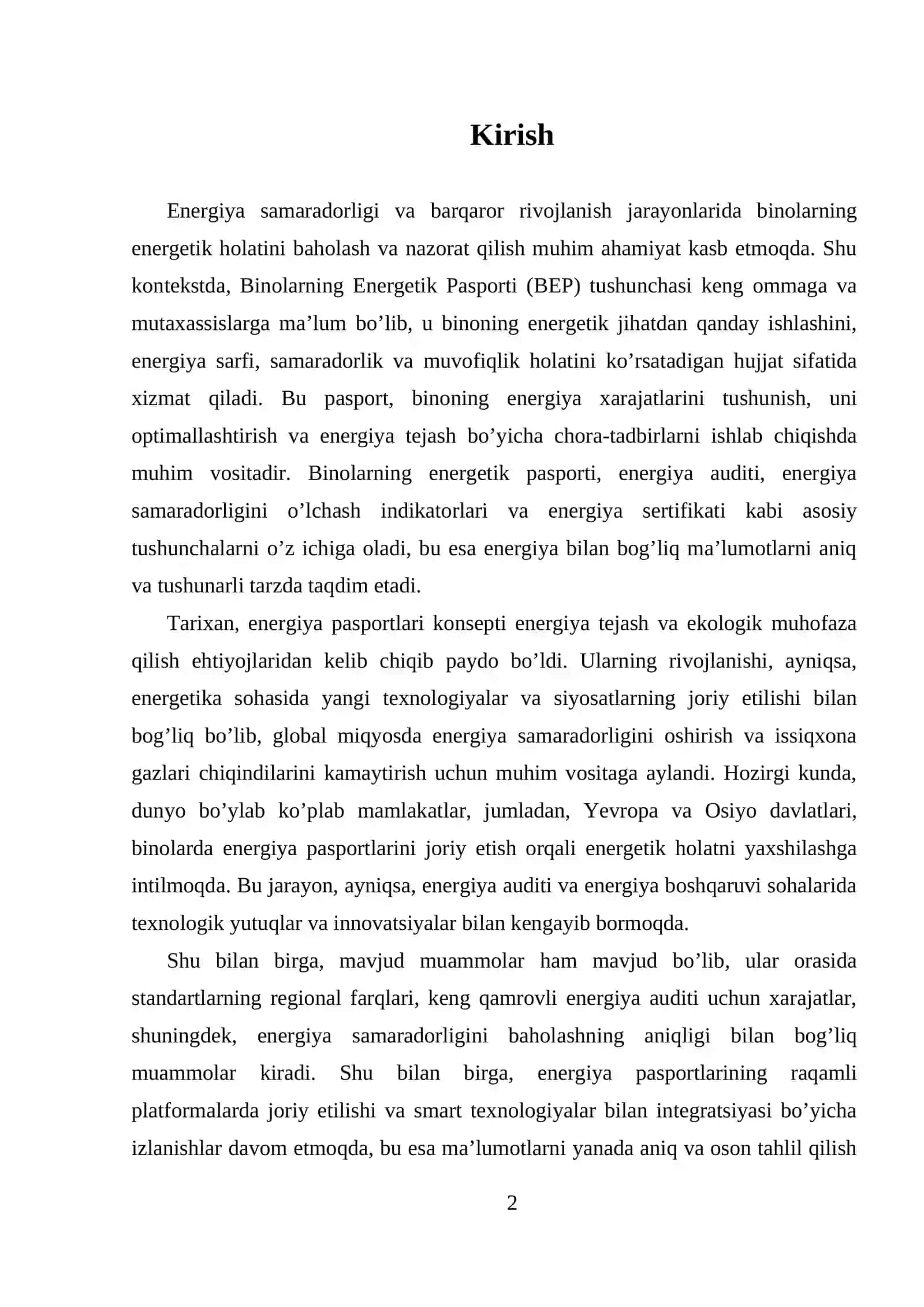 Binolarning Energetik Pasporti 2
