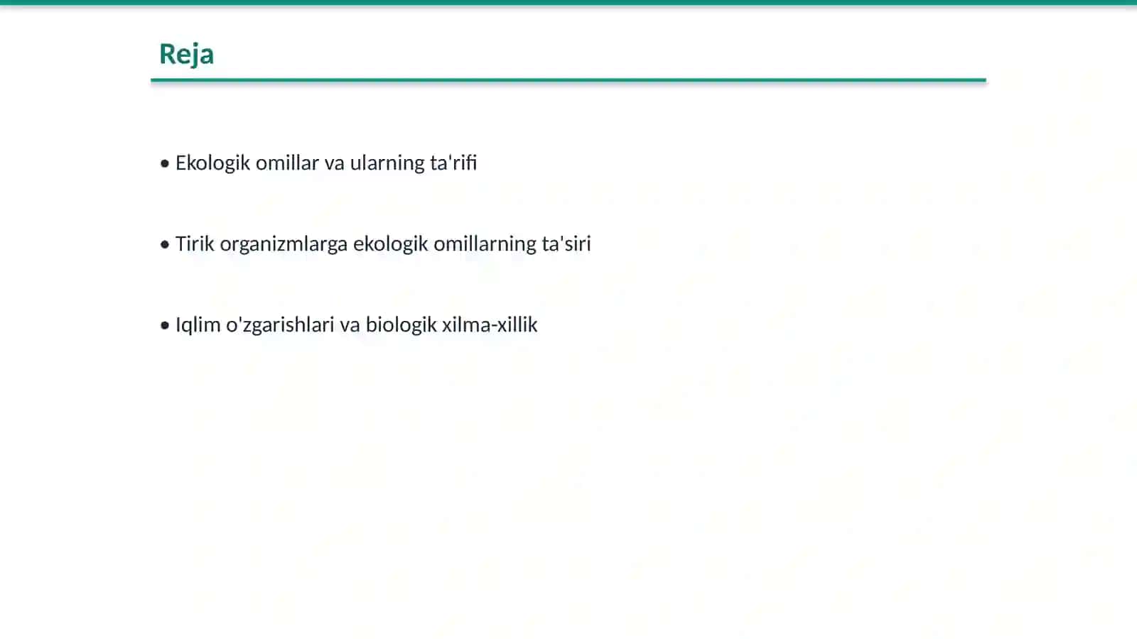 Turli ekologik omillarning tirik organizmlarga ta'sir etish mexanizmlari 2