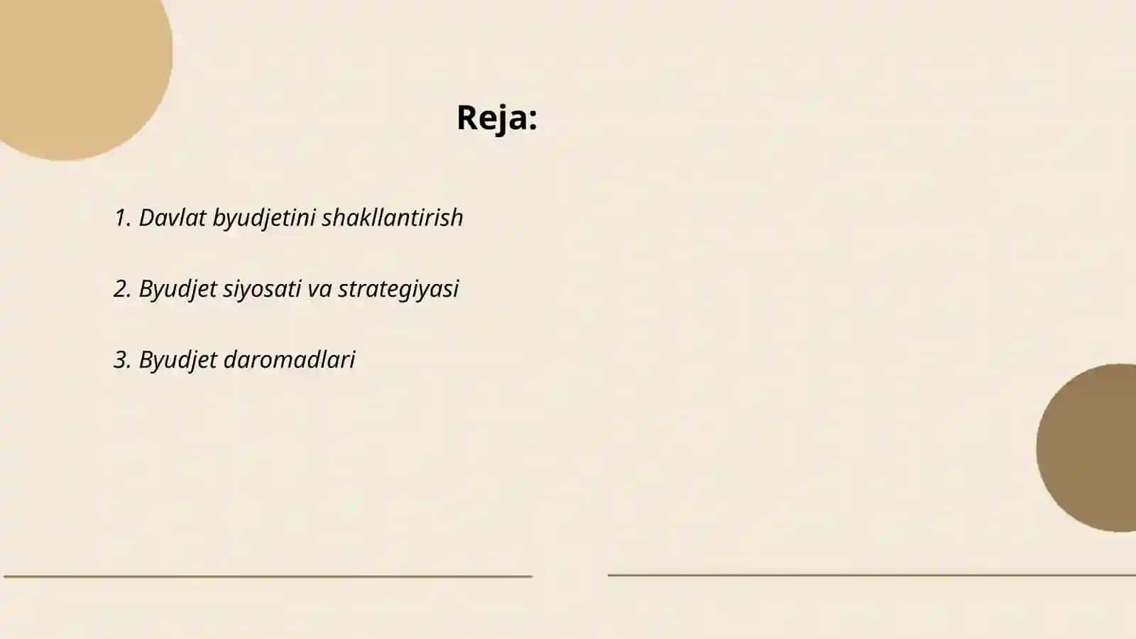 Davlat byudjetini shakllantirish 2
