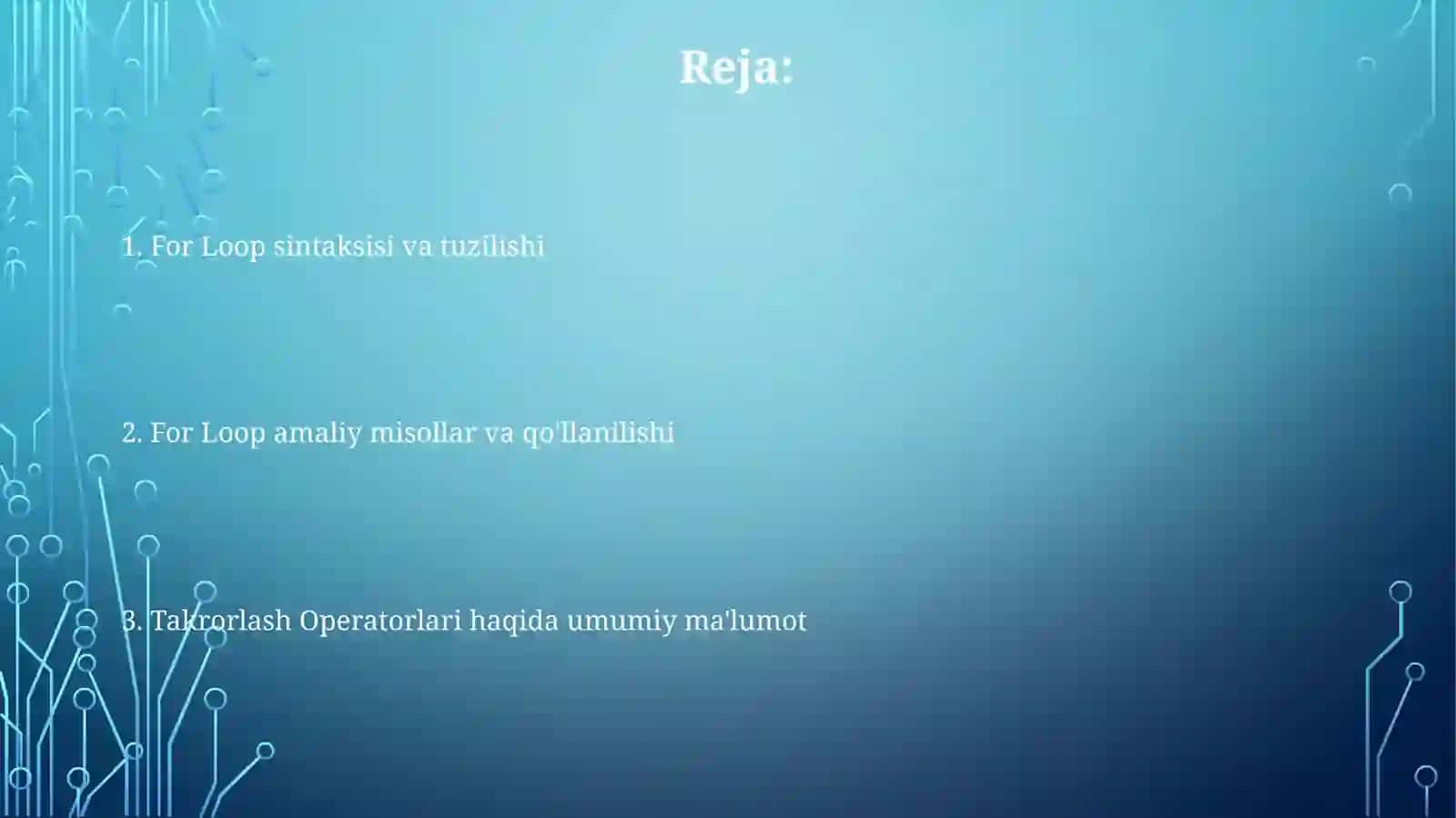 C++ datakrorlashoperatorlari.Fortakrorlashoperator 2