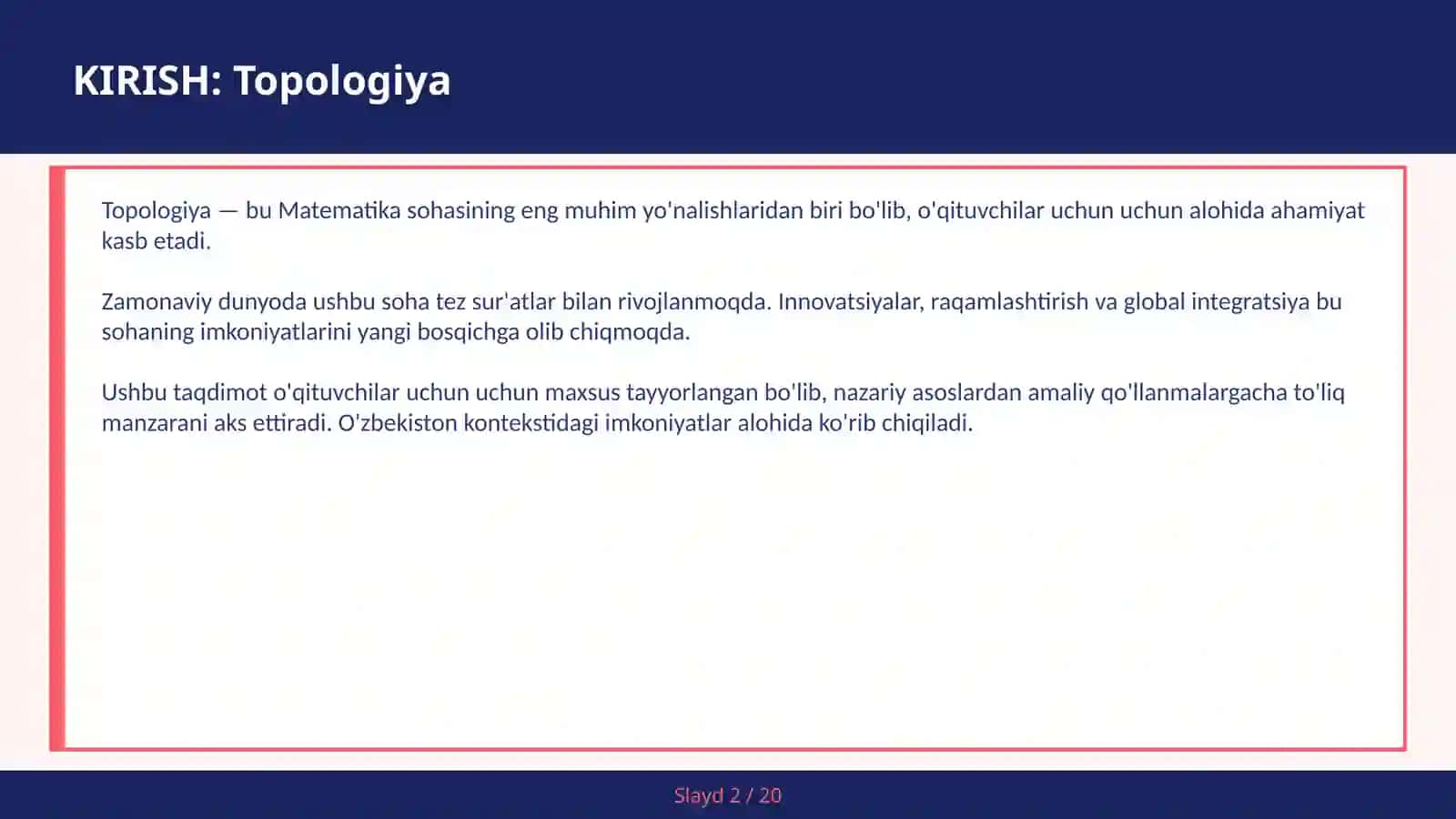 Topologiya 2