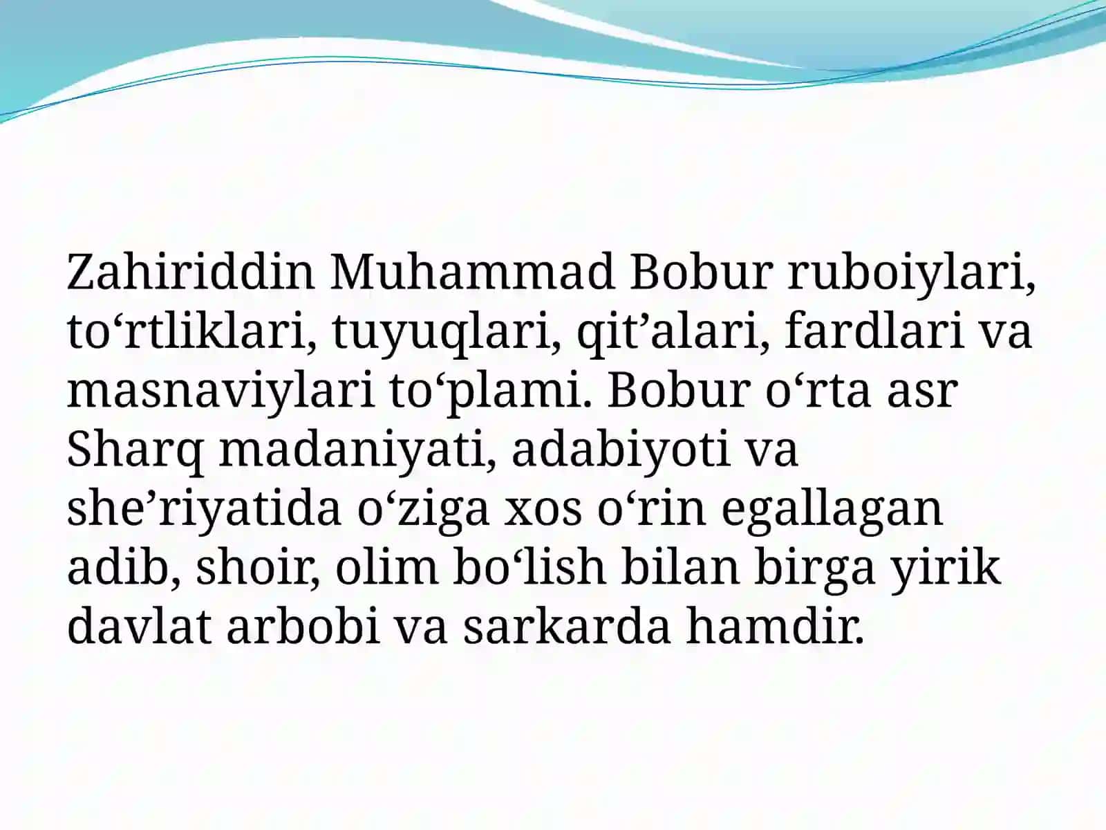 Z.M. Bobur ruboiylari tahlili 2