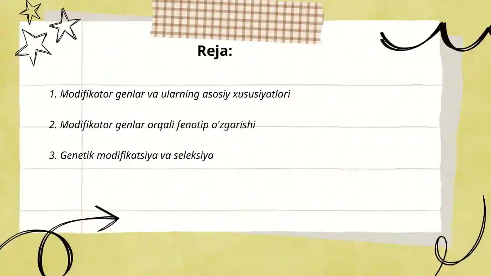 Modifikator genlar taʼsiri 2