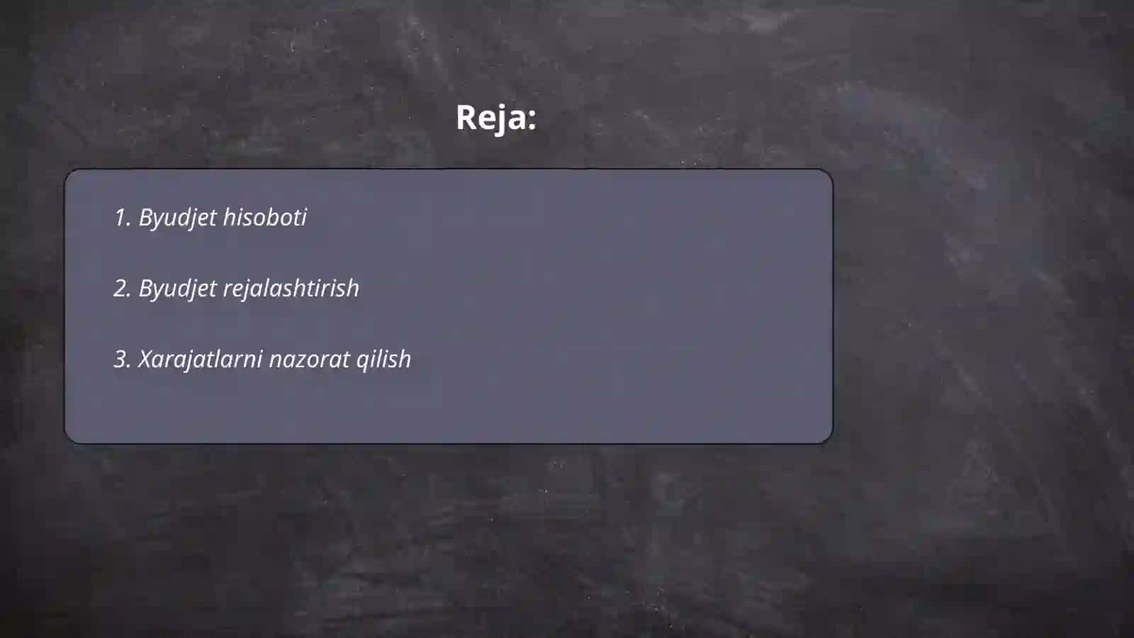 Byudjet tafovutlarini aniqlash 2