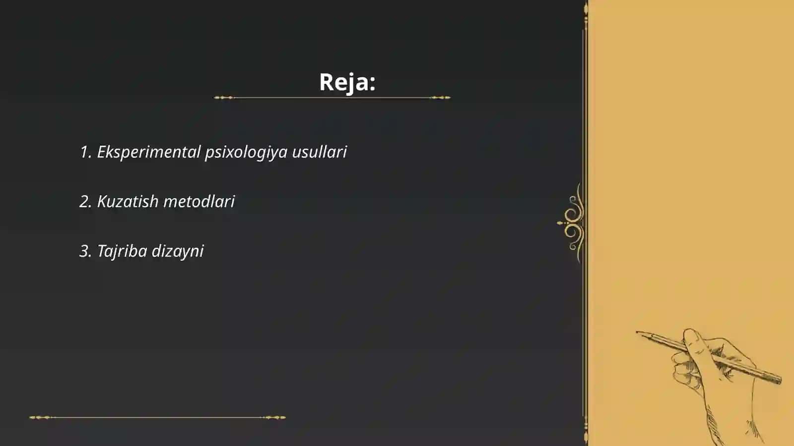 Zamonaviy psixologiya tarmoqlari tadqiqot metodlari qoʻllanishi test metodlari 2