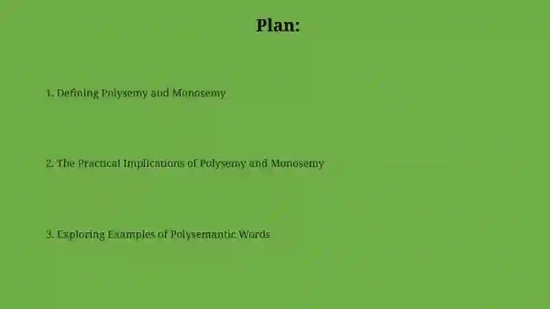Polysemantic and monosemantic words 2
