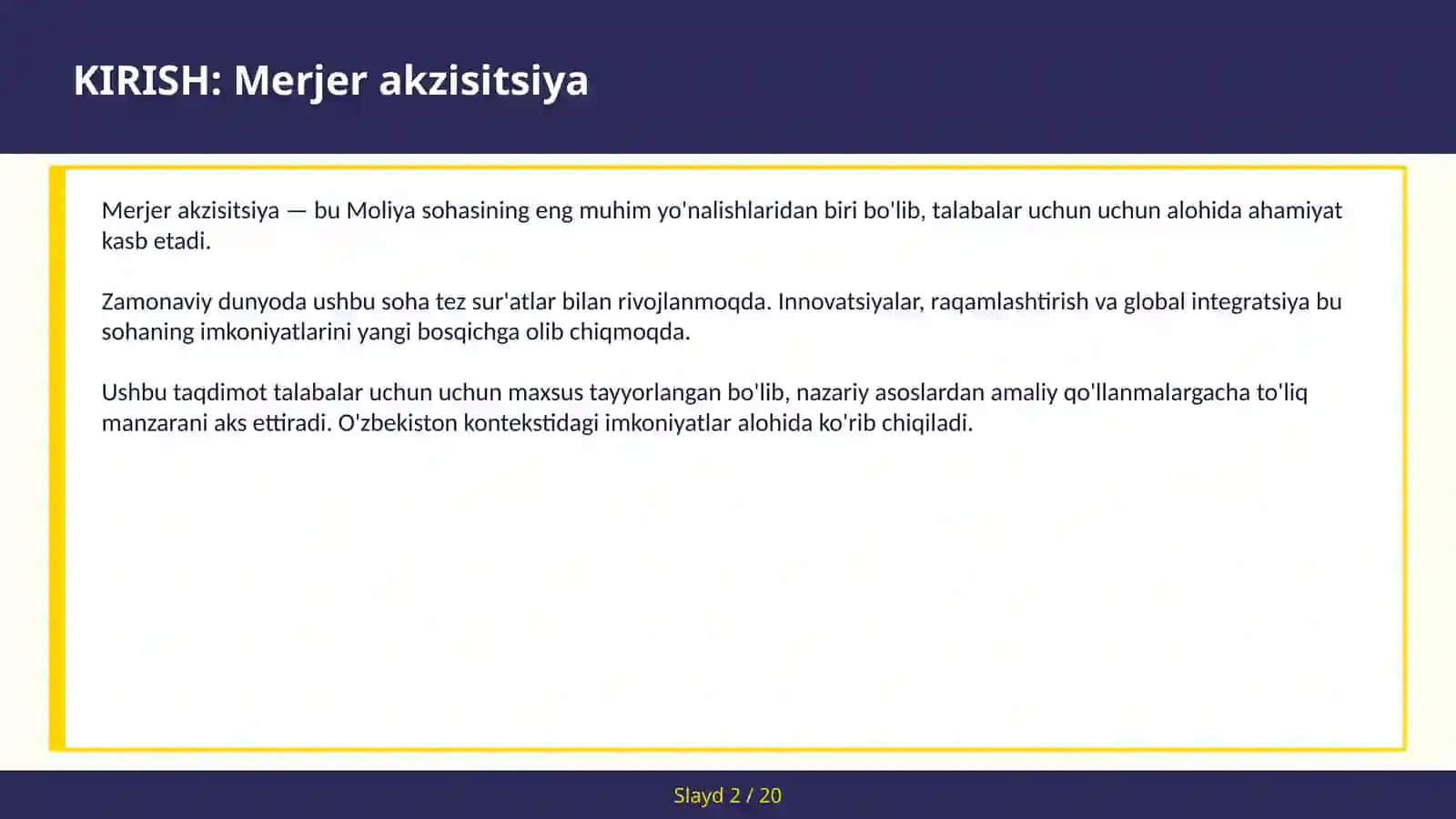 Merjer akzisitsiya 2