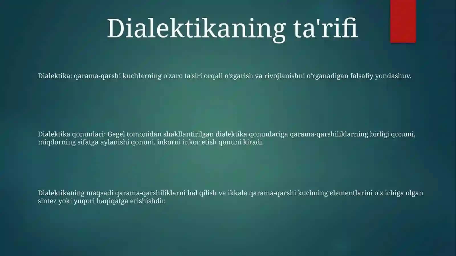 Dialektika Qonunlari 2