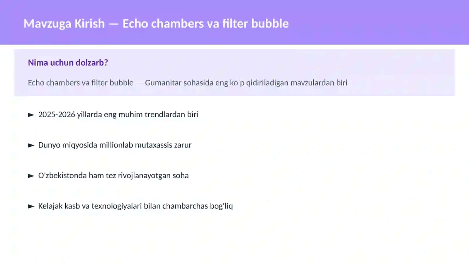 Echo chambers va filter bubble 2