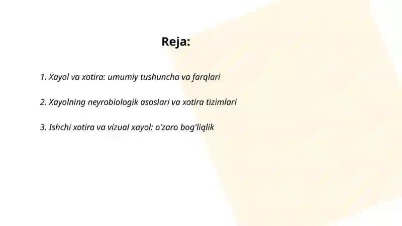Xayol va xotira 2