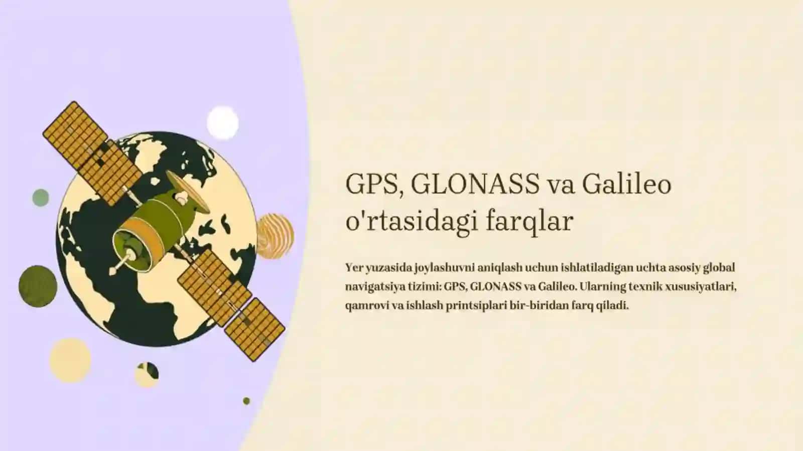 GPS, GLONASS va GALILEO farqlari 2