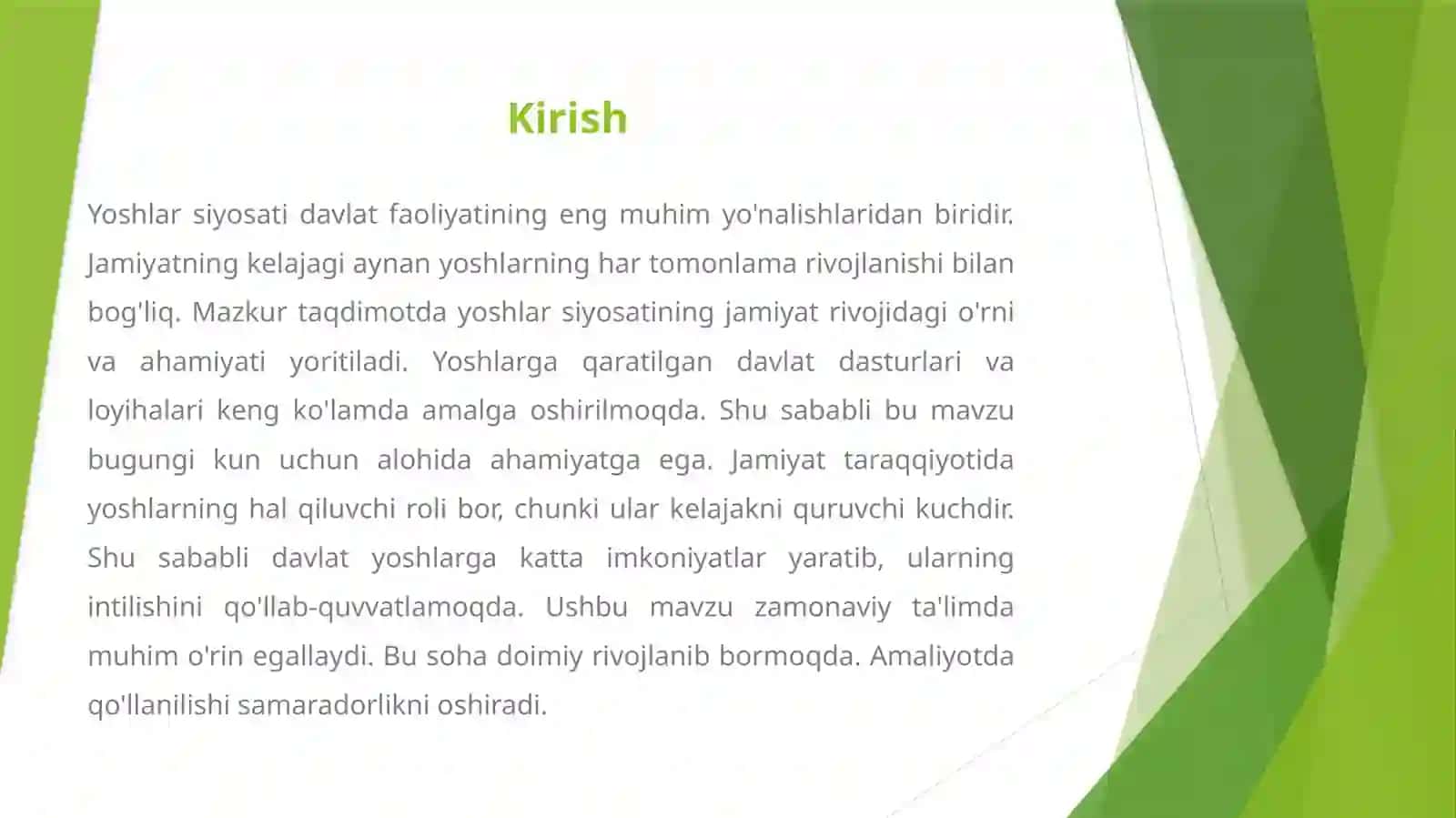 Yoshlar siyosati 2