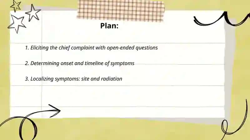 Physical exam talking about symptoms 2