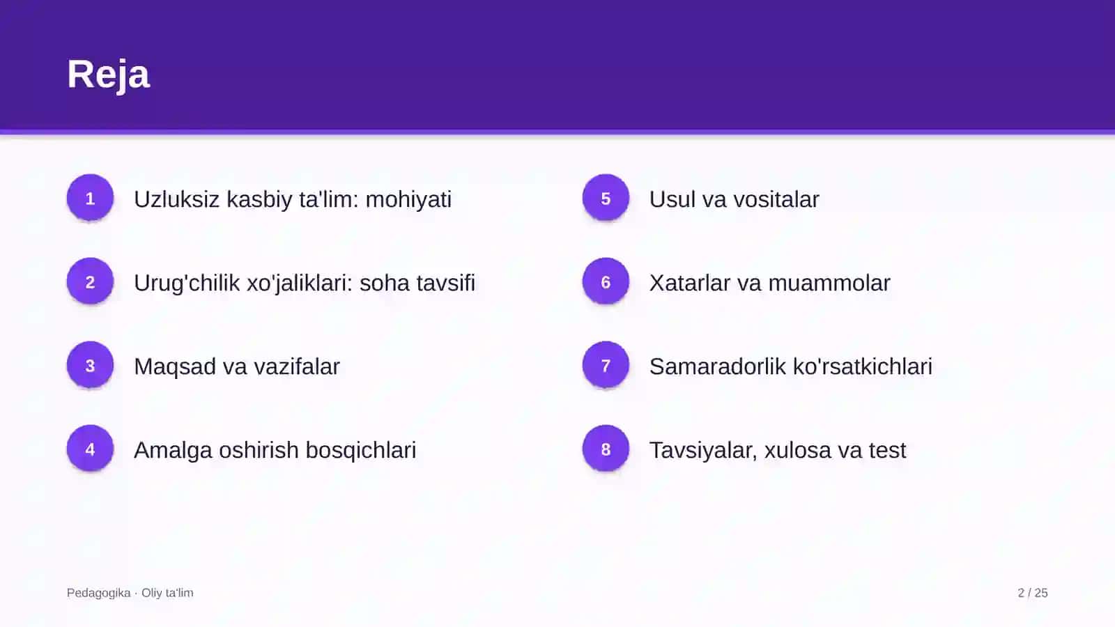 Urug'chilik xo'jaliklarida uzluksiz kasbiy ta'lim 2