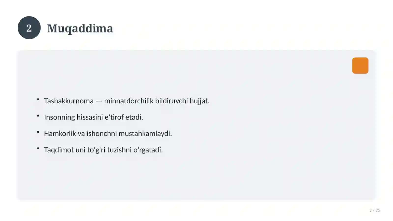 Tashakkurnoma 2
