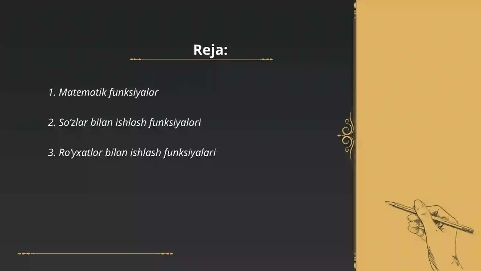 Matematik funksiyalar 2