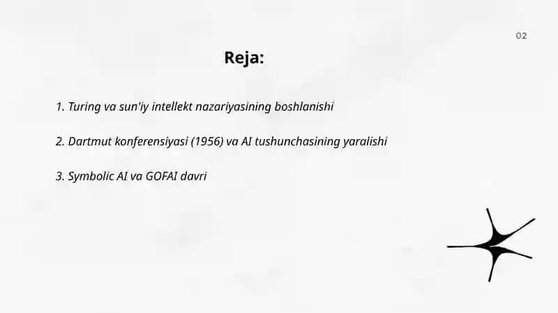 Turing va Sun'iy Intellekt Nazariyasi 2
