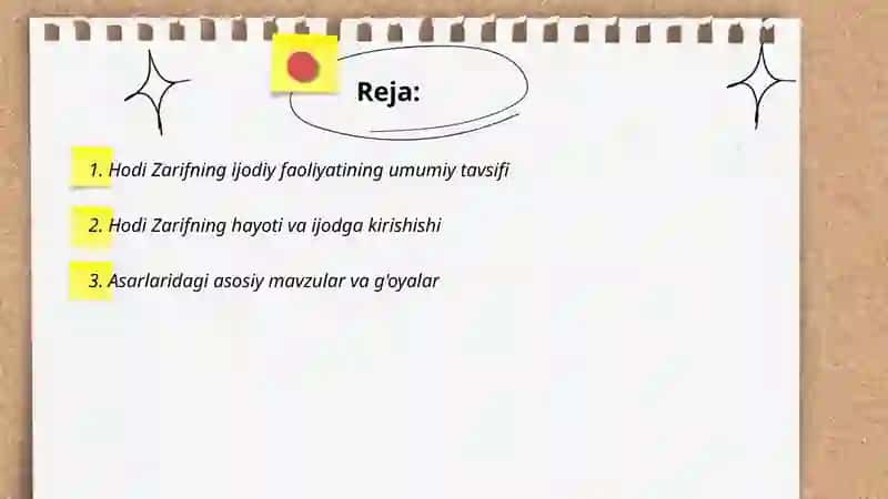Hodi Zarif ijodiy faoliyati 2