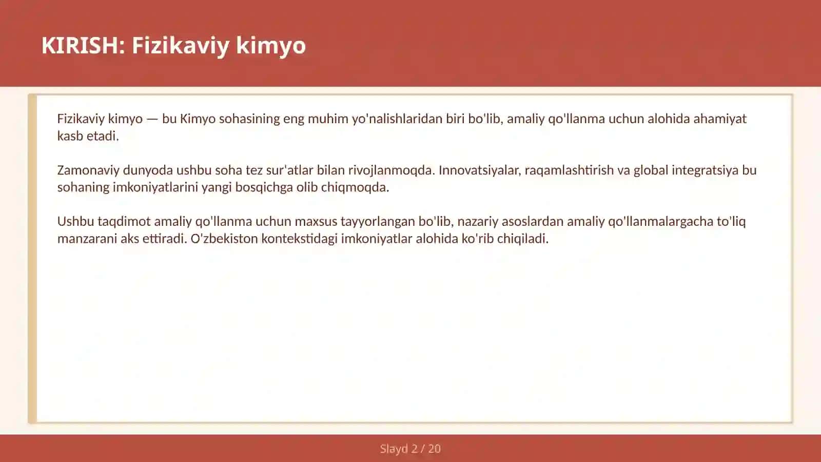 Fizikaviy Kimyo - Termodinamika 2