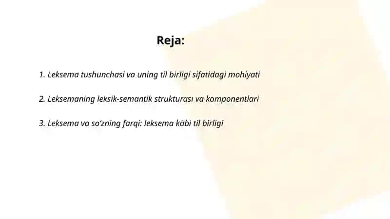 Leksemaning til birligi sifatidagi mohiyati 2
