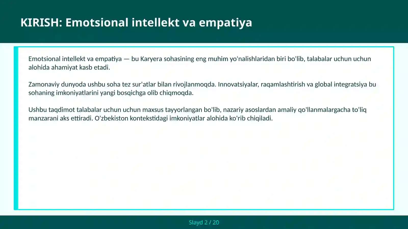 Emotsional intellekt va empatiya 2