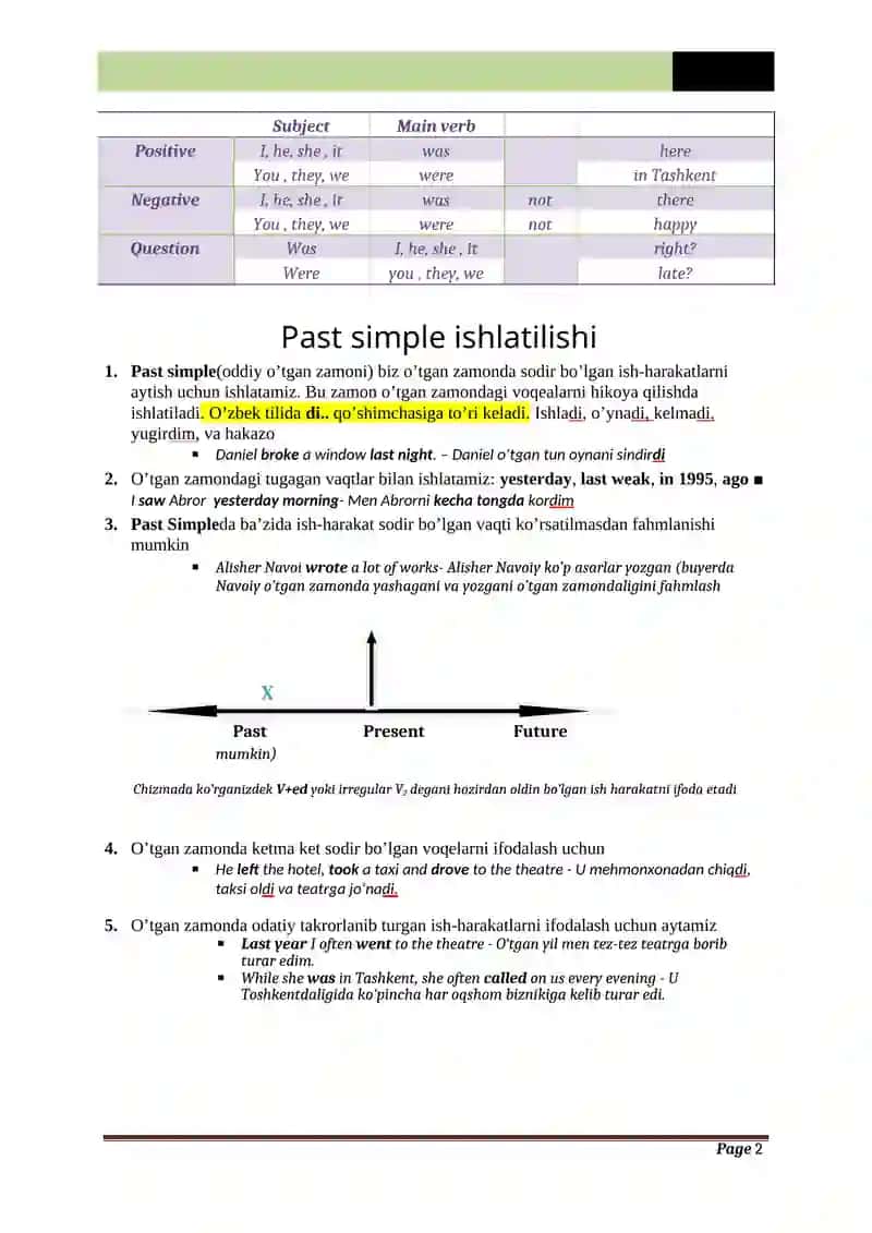 Past Simple 2
