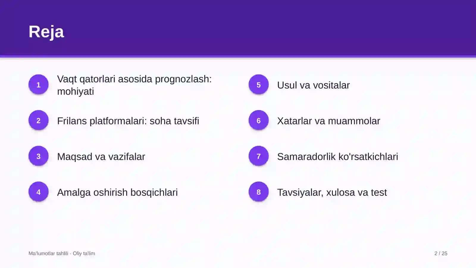 Frilans platformalarida vaqt qatorlari asosida prognozlash 2