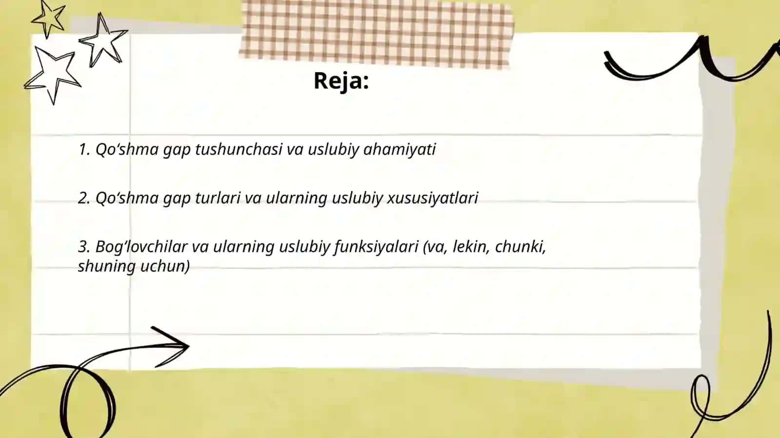Qoʻshma gaplarning uslubiy xususiyatlari 2