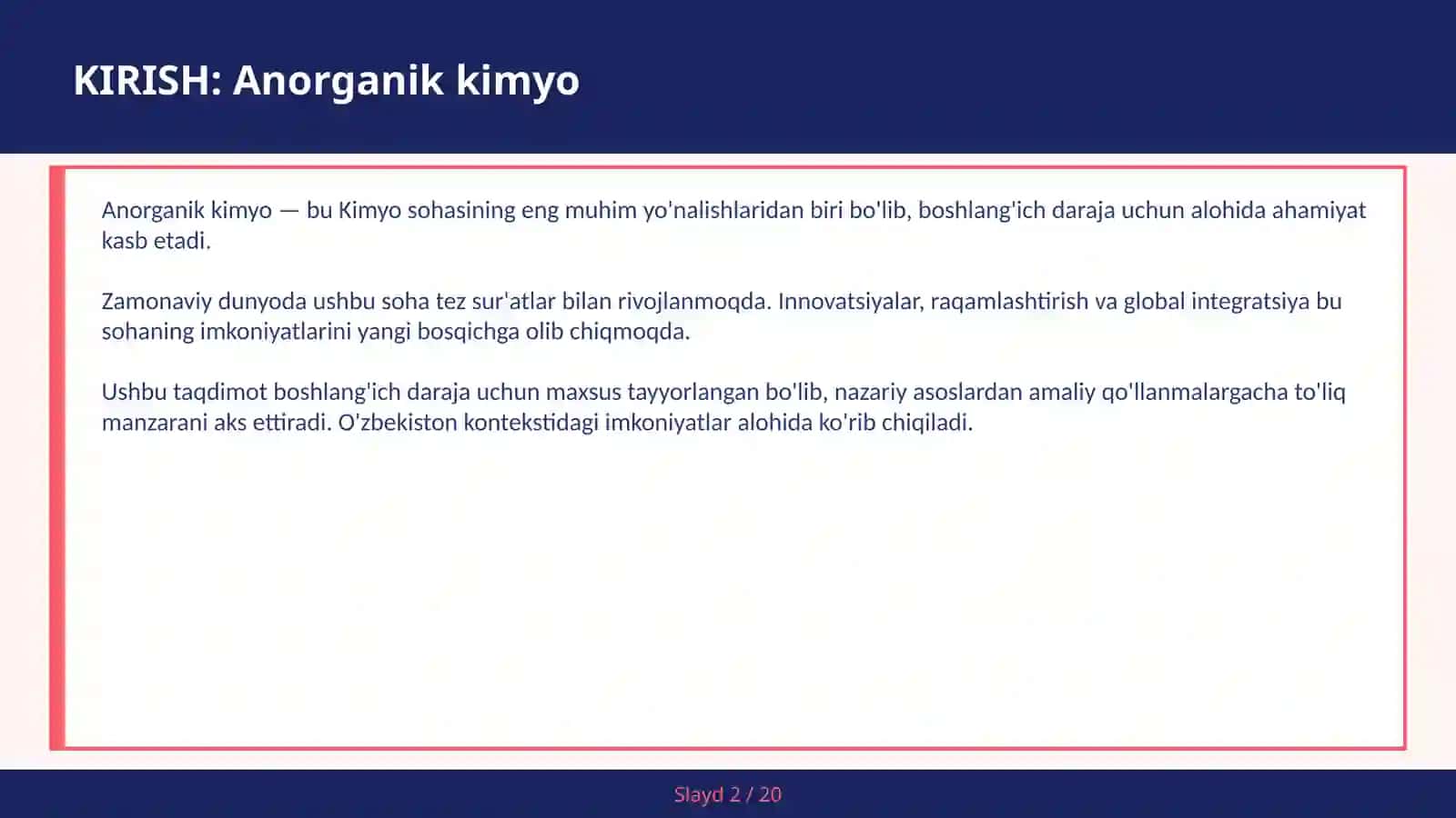 Anorganik kimyo 2