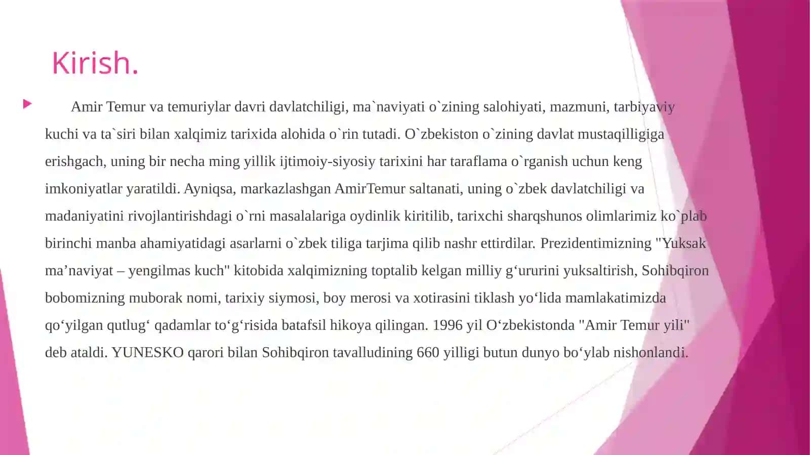 Amir Temur davlat boshqaruvi sohasidagi islohotlar 2
