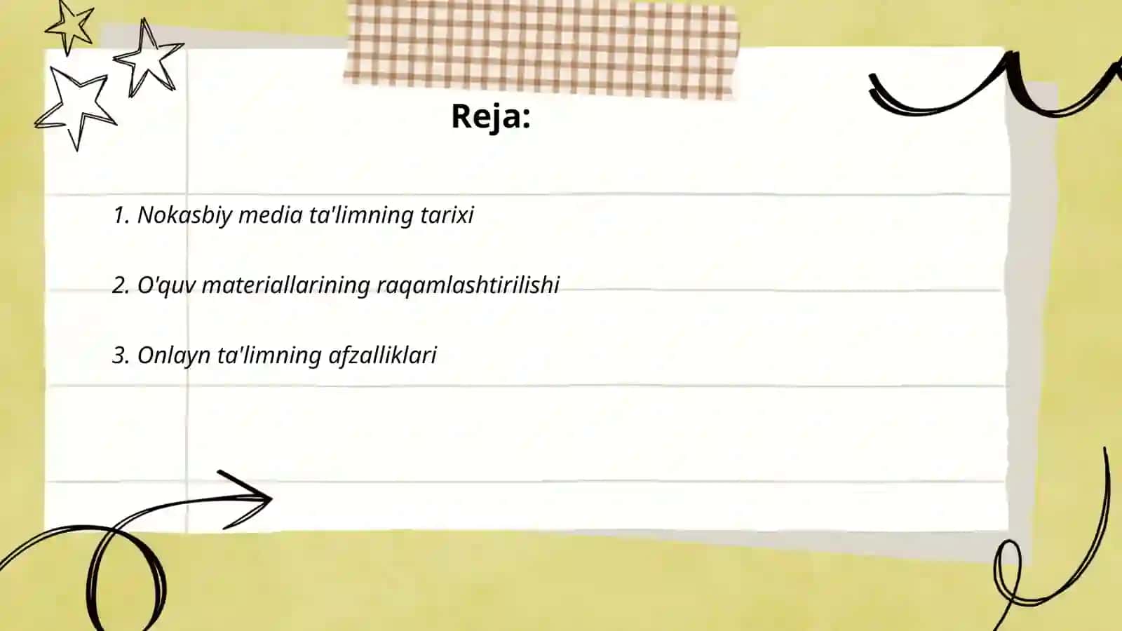Nokasbiy media ta'lim xususiyatlari 2