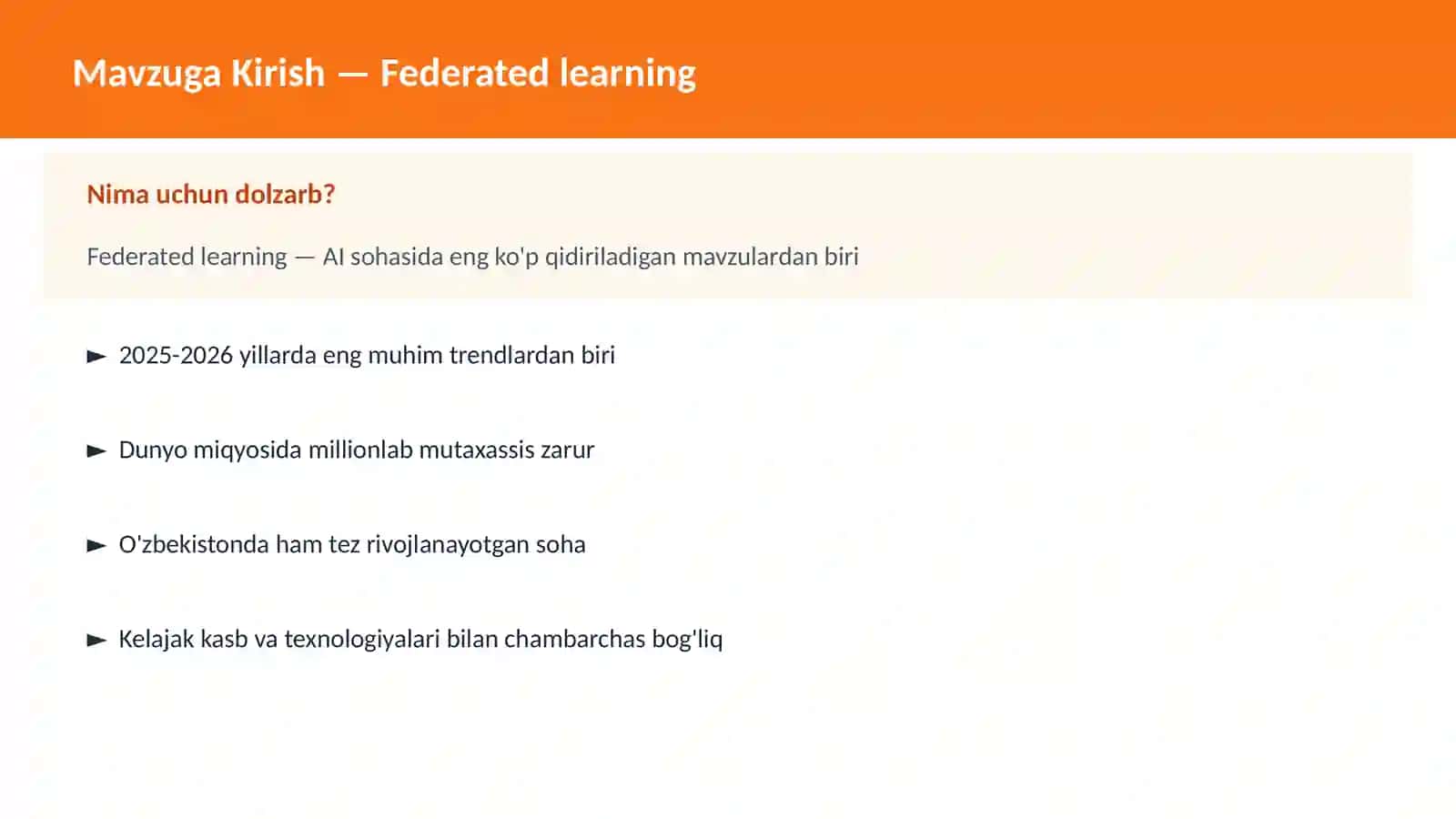 AI | DEEP LEARNING VA NEYRON TARMOQLAR 2