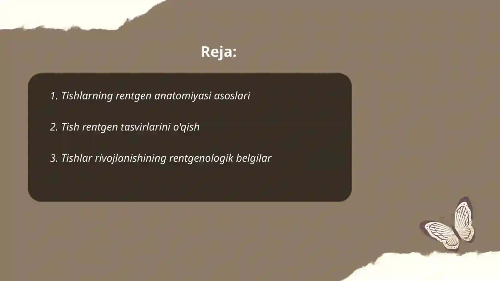 Tishlarning rentgen anatomiyasi 2
